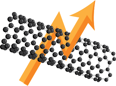 A figure of a carbon nanotube